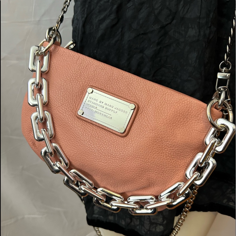 Marc Jacobs peach leather 3 way bag